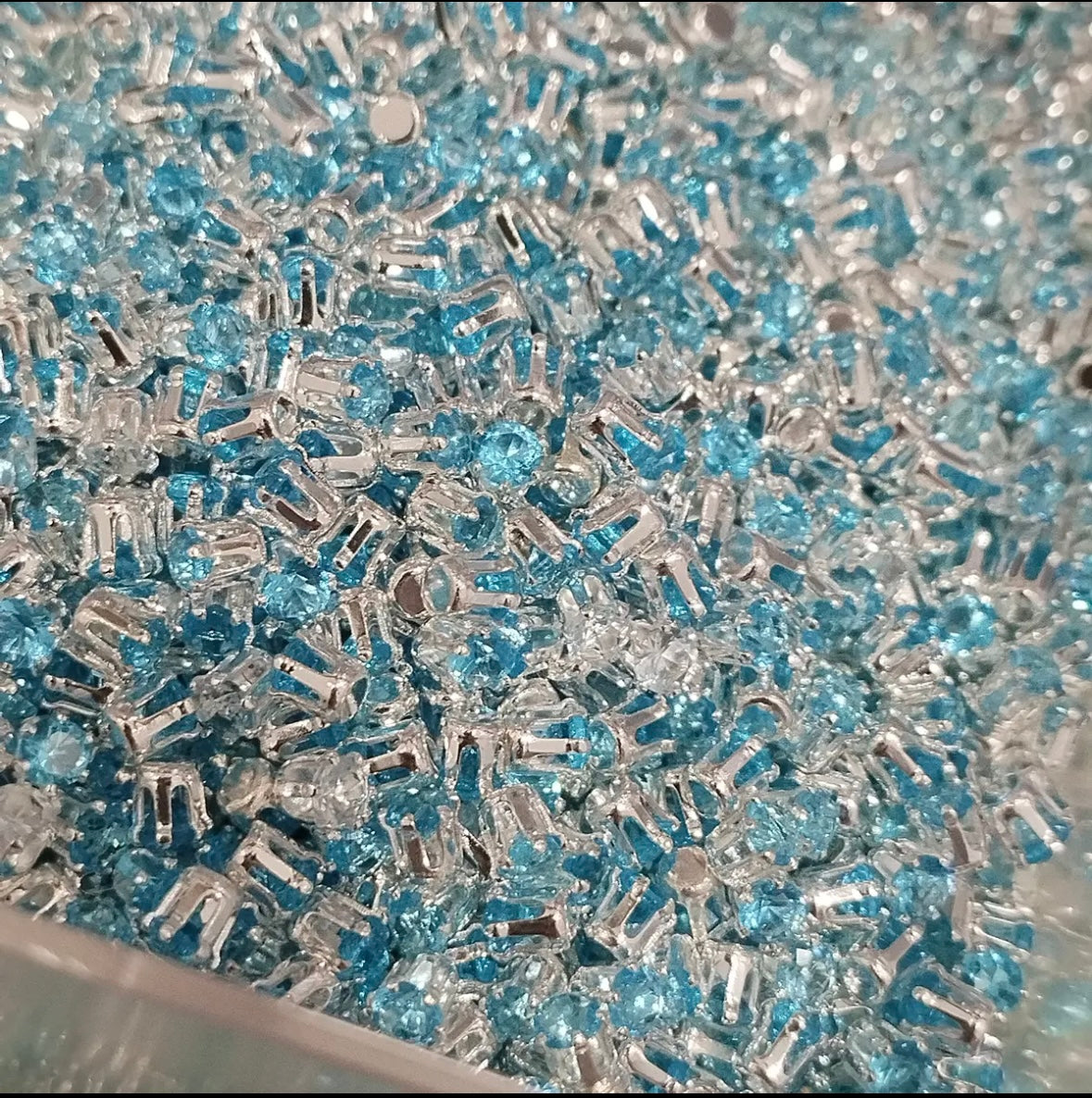 【Y 2/3/4/6 Round Zirconia Silver Bottom Claw Diamond 】 Zirconia Loose Bead Color Preserving DIY Handmade Bead Material Bracelet Accessories