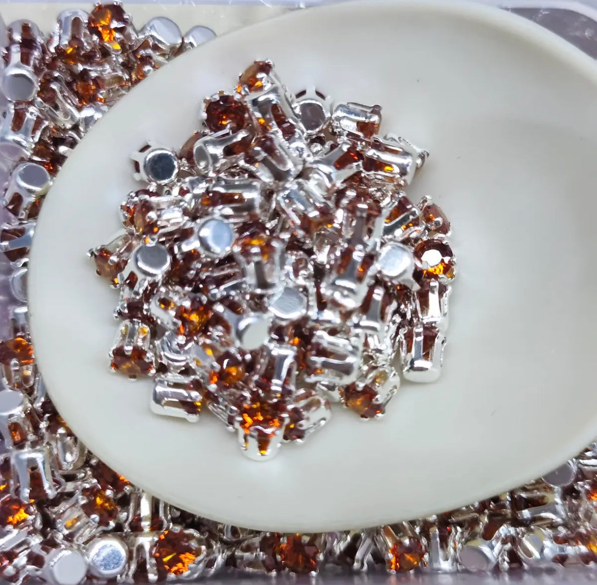 【Y 2/3/4/6 Round Zirconia Silver Bottom Claw Diamond 】 Zirconia Loose Bead Color Preserving DIY Handmade Bead Material Bracelet Accessories