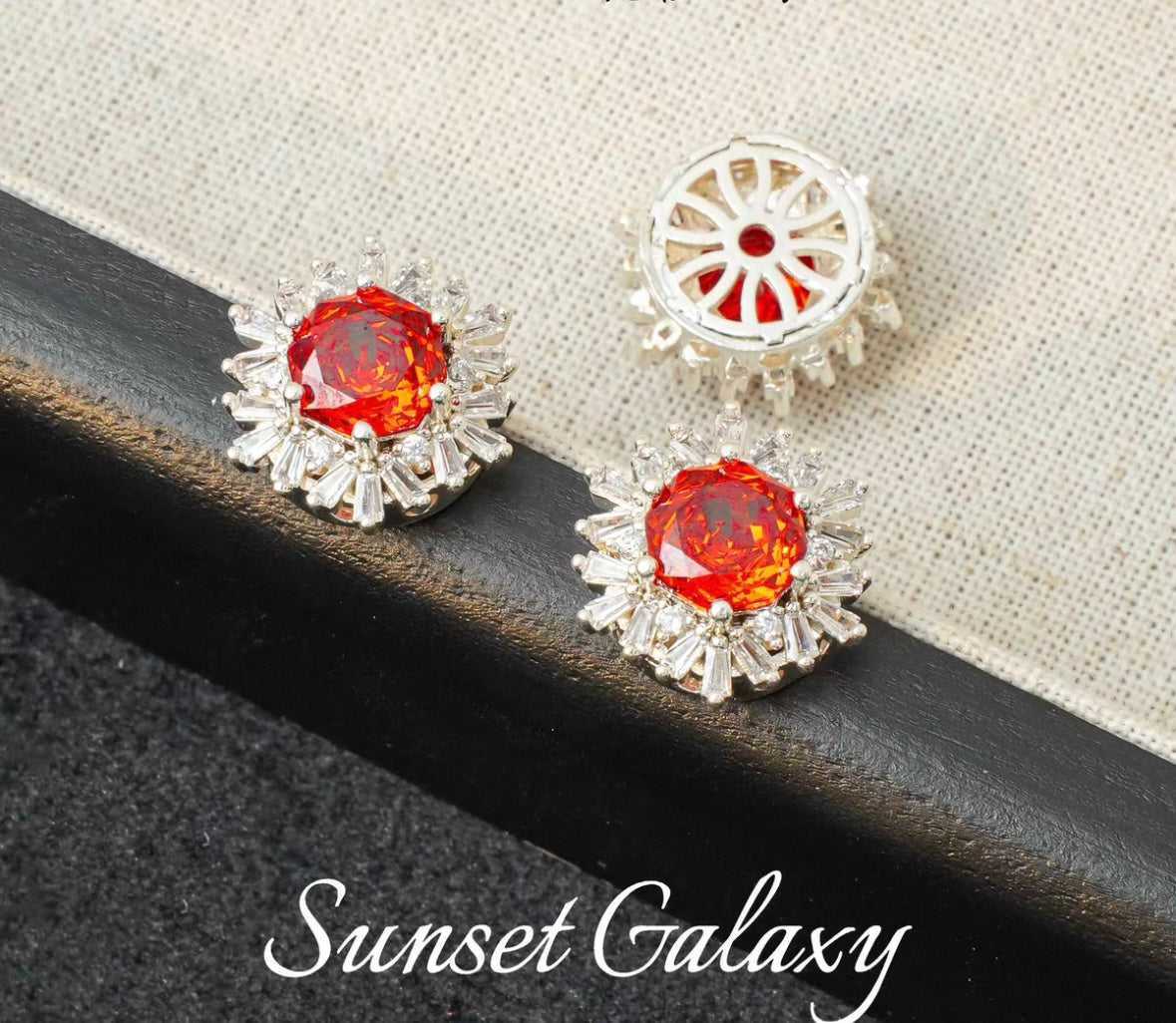 18k Sunflower Zircon Rose Cutting Full Zirconia Accessories Handmade DIY Bead Bracelet Necklace Accessories Materials