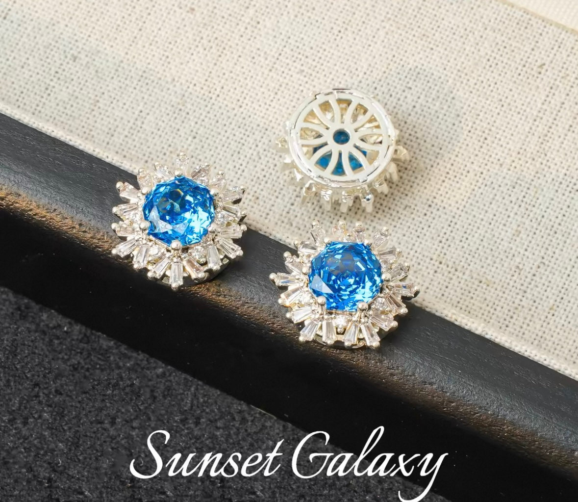 18k Sunflower Zircon Rose Cutting Full Zirconia Accessories Handmade DIY Bead Bracelet Necklace Accessories Materials
