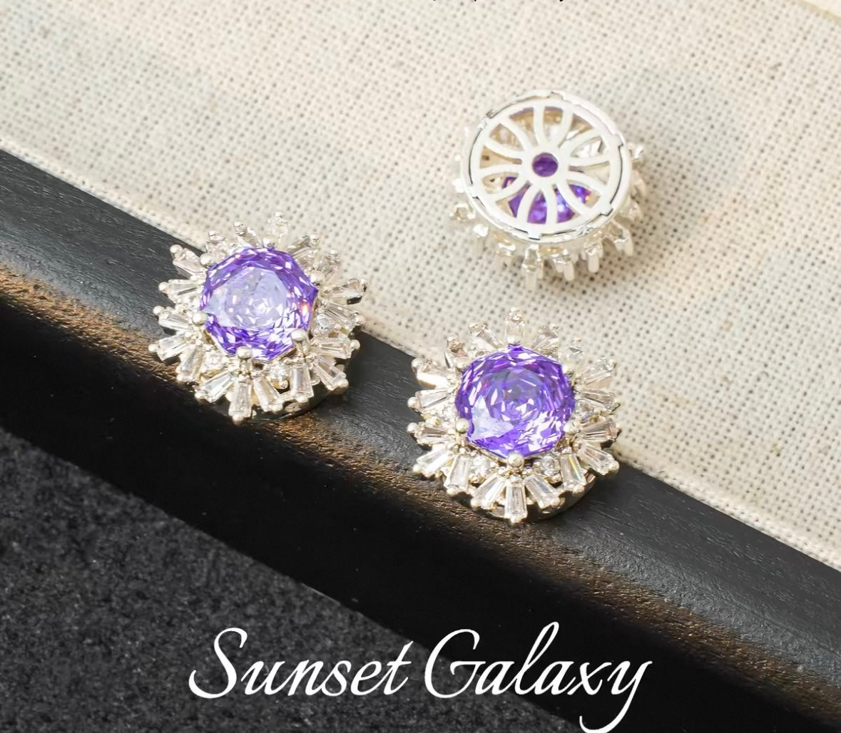 18k Sunflower Zircon Rose Cutting Full Zirconia Accessories Handmade DIY Bead Bracelet Necklace Accessories Materials