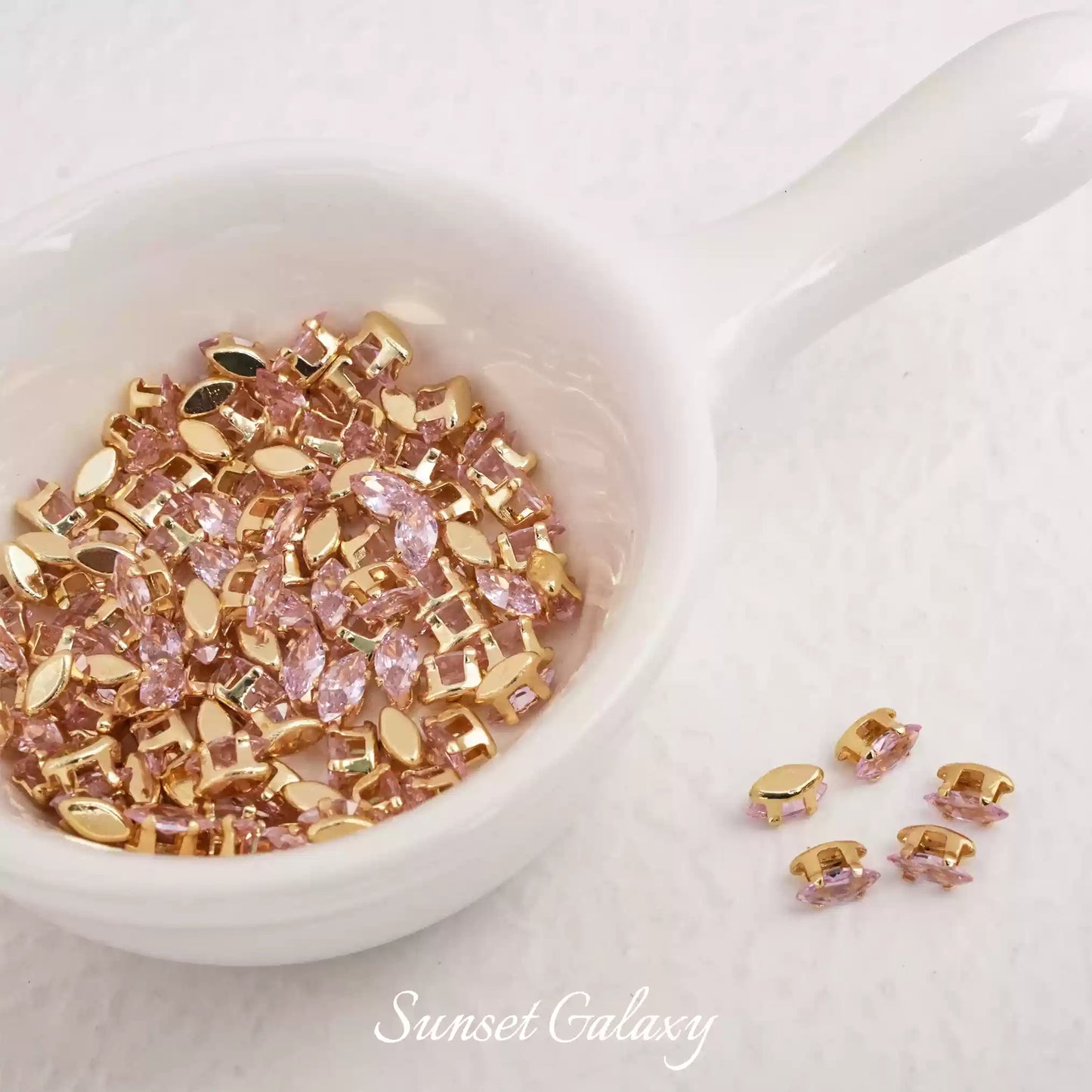 MY Ma Yan Diamond Claw Diamond Plated with Genuine Gold DIY Handmade Bracelet Necklace Bead Material Accessories