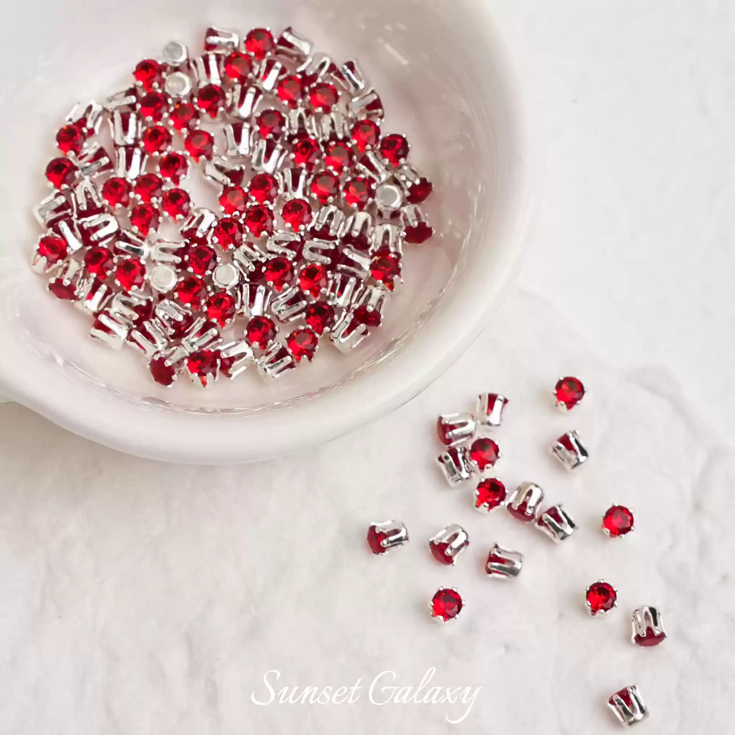 【Y 2/3/4/6 Round Zirconia Silver Bottom Claw Diamond 】 Zirconia Loose Bead Color Preserving DIY Handmade Bead Material Bracelet Accessories