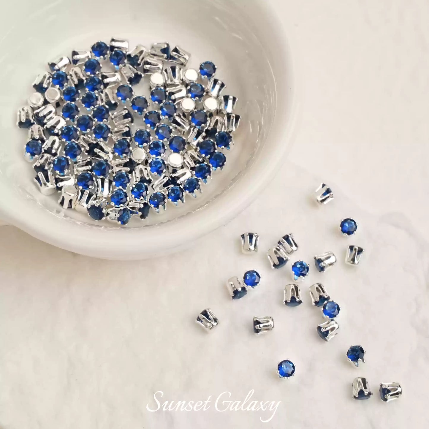 【Y 2/3/4/6 Round Zirconia Silver Bottom Claw Diamond 】 Zirconia Loose Bead Color Preserving DIY Handmade Bead Material Bracelet Accessories