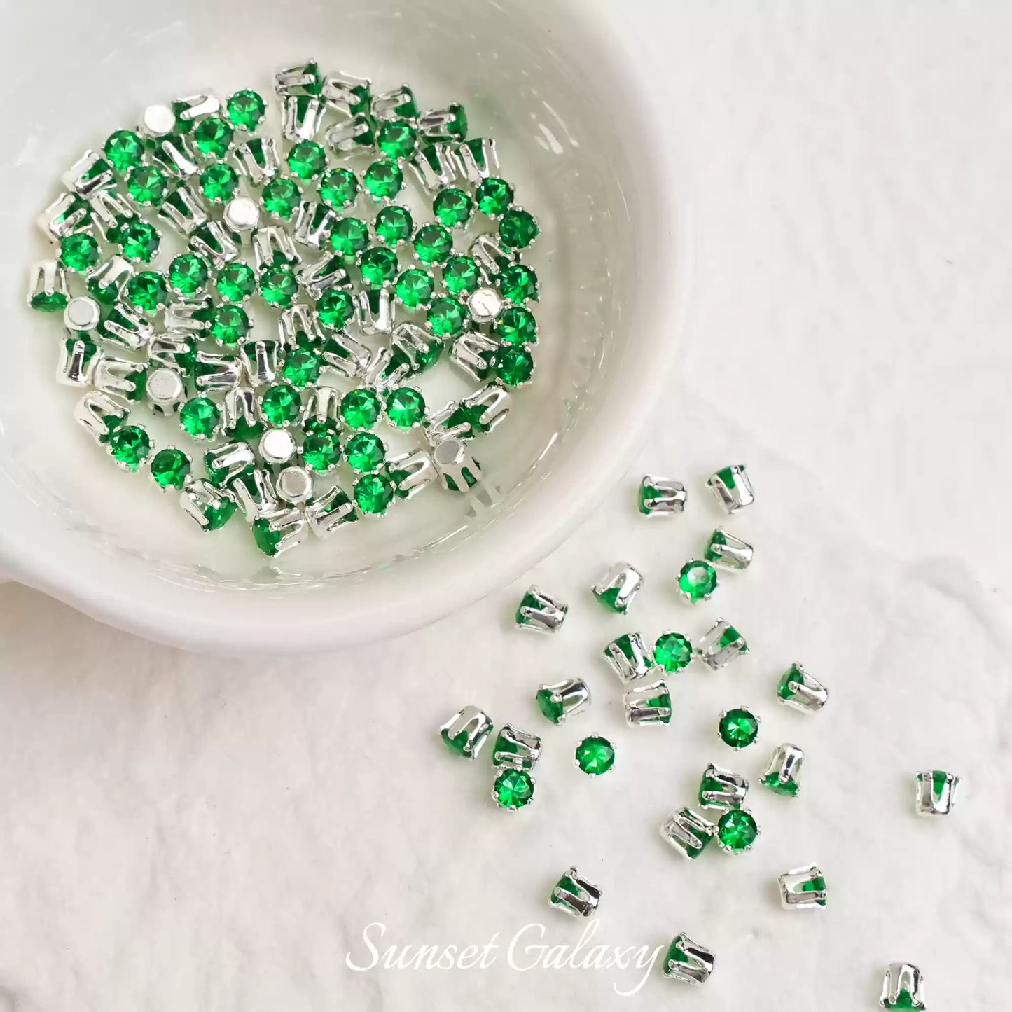 【Y 2/3/4/6 Round Zirconia Silver Bottom Claw Diamond 】 Zirconia Loose Bead Color Preserving DIY Handmade Bead Material Bracelet Accessories