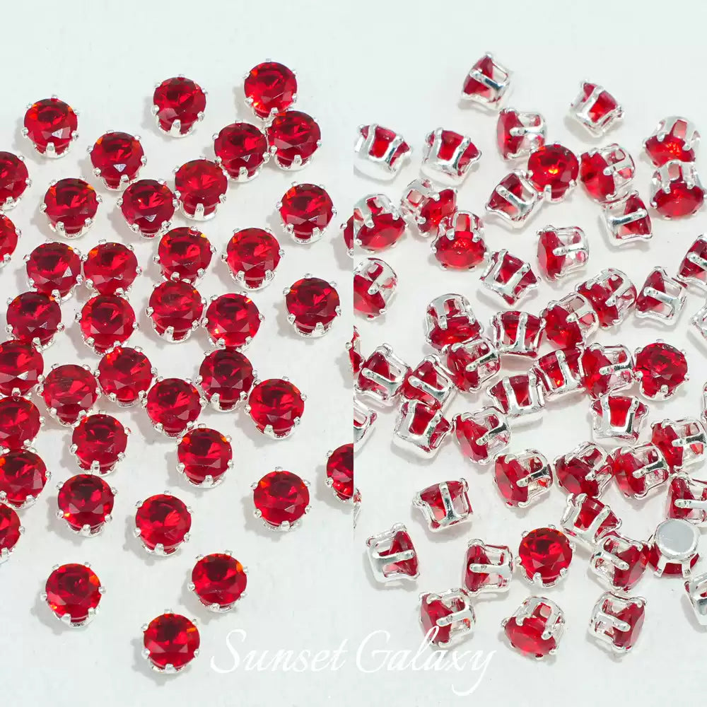 【Y 2/3/4/6 Round Zirconia Silver Bottom Claw Diamond 】 Zirconia Loose Bead Color Preserving DIY Handmade Bead Material Bracelet Accessories