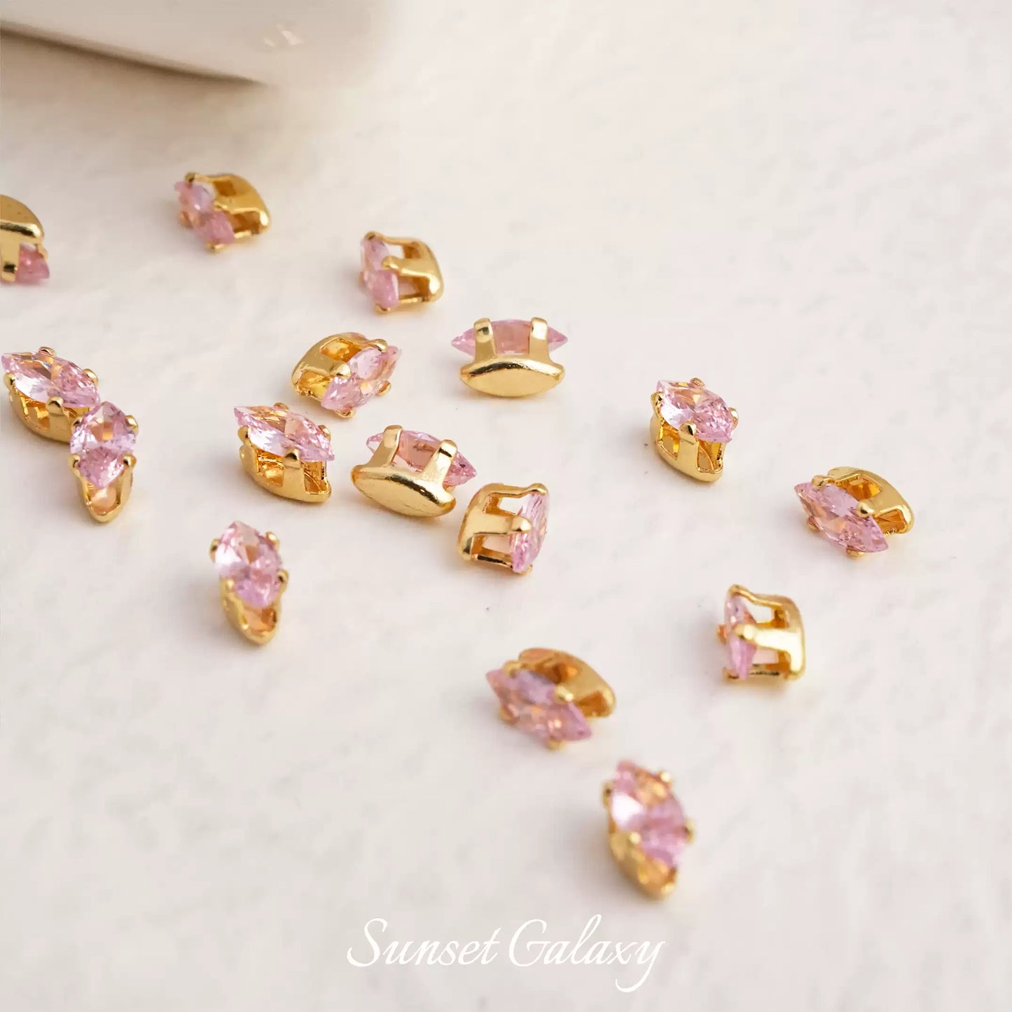 MY Ma Yan Diamond Claw Diamond Plated with Genuine Gold DIY Handmade Bracelet Necklace Bead Material Accessories