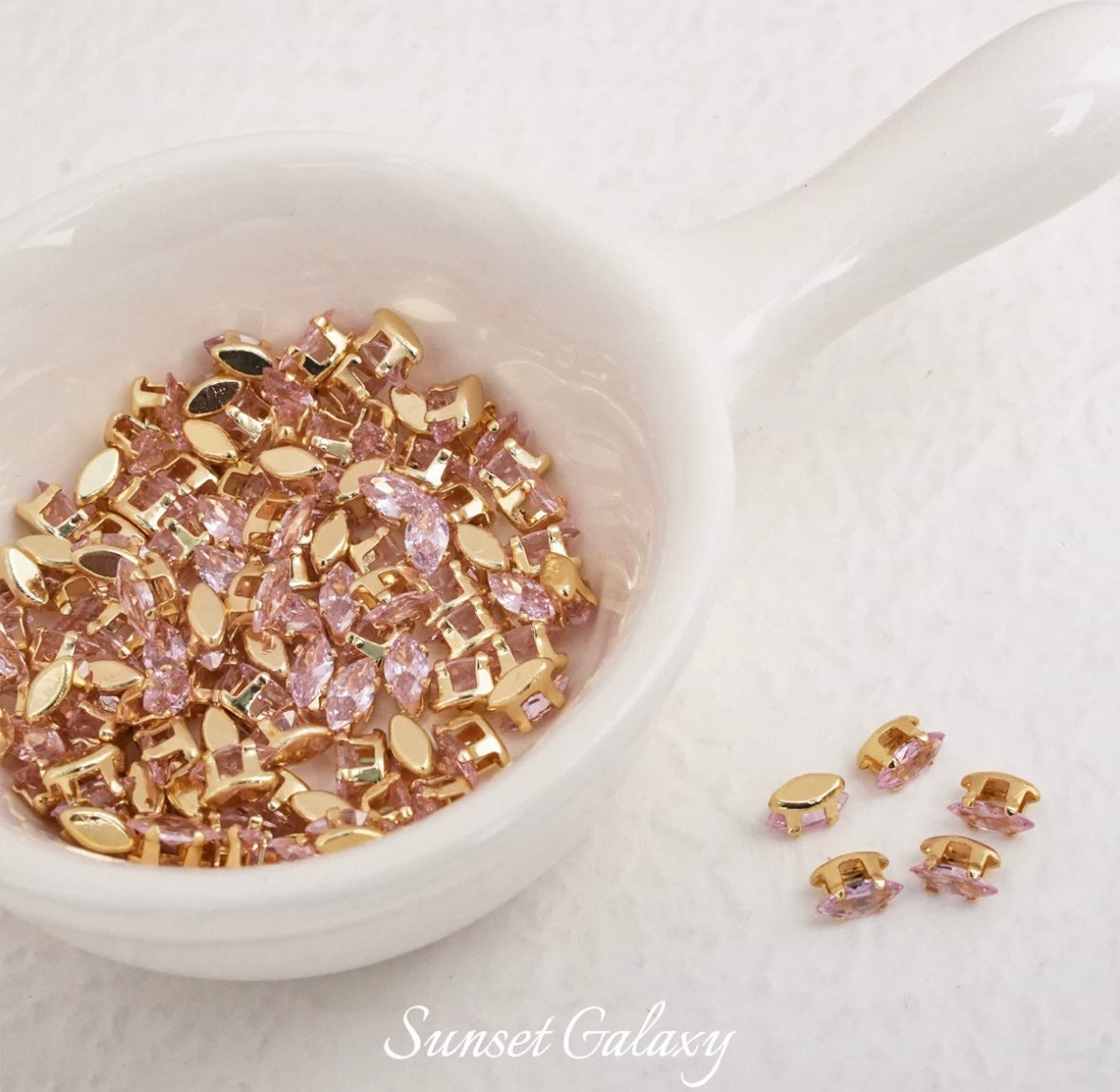 MY Ma Yan Diamond Claw Diamond Plated with Genuine Gold DIY Handmade Bracelet Necklace Bead Material Accessories